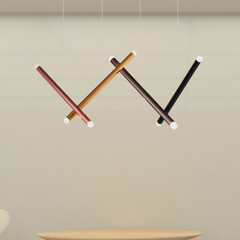 Tubería de cilindro techo de techo luz de aluminio rosa oro/rosa/amarillo LED LED LIGHTIVE para comedor en cálido/blanco