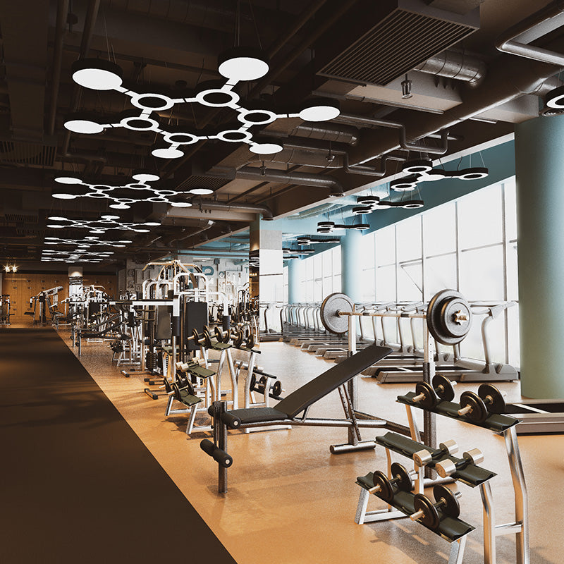 Lampada a led molecolare MODERNIST MODERMIST METAL SOSPENSIONE PENDANTE LUCE PER GYMNASIU