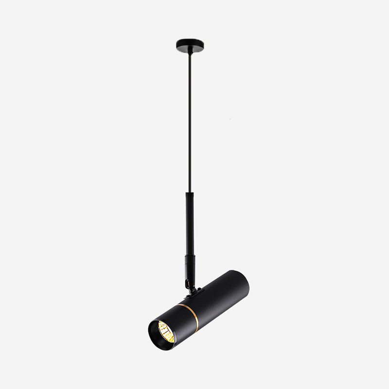 Simplicité Tube LED suspension de lampe suspendue en métal suspension Pendante Lumière en noir
