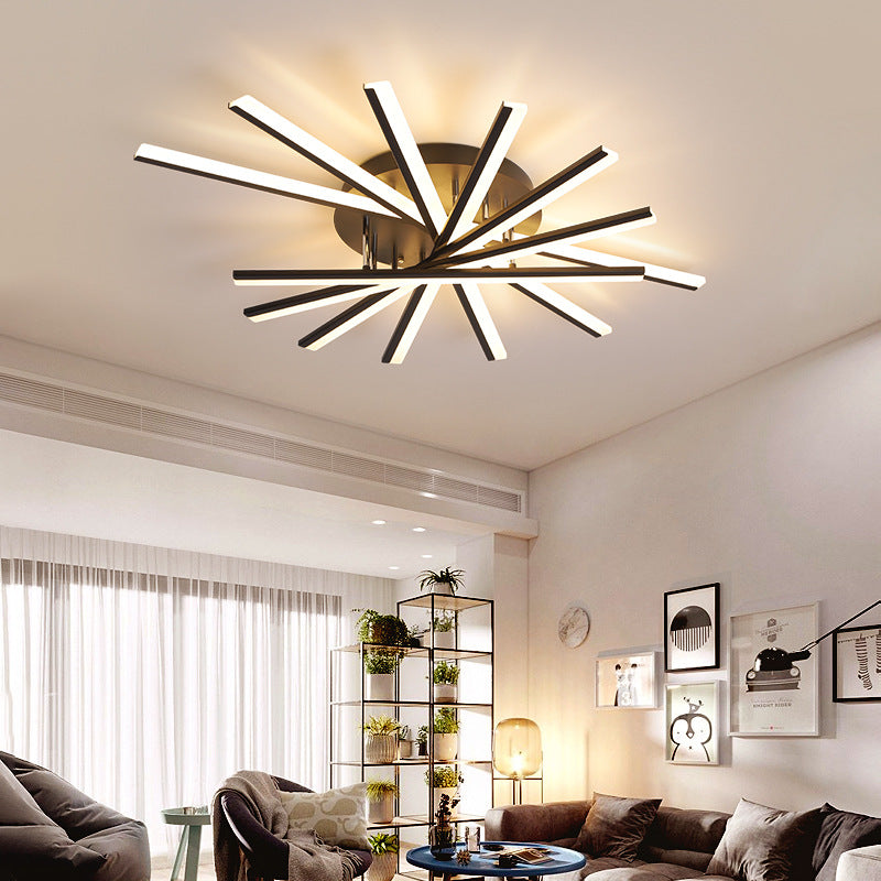 Burst LED Flush Mount Fixture Minimalist Acrylic Living Room Flush Mount Ceiling Light