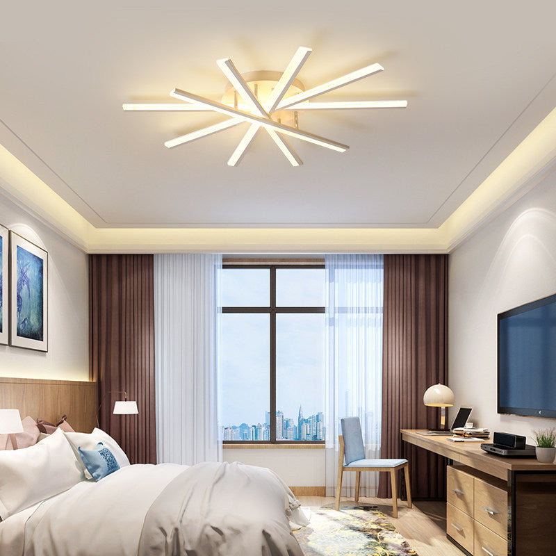 Burst LED Flush Mount Fixture Minimalist Acrylic Living Room Flush Mount Ceiling Light