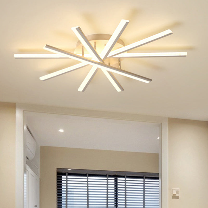 Burst LED Flush Mount Fixture Minimalist Acrylic Living Room Flush Mount Ceiling Light