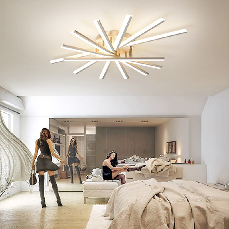 Burst LED Flush Mount Fixture Minimalist Acrylic Living Room Flush Mount Ceiling Light
