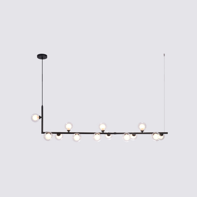 Ball Hanging Island Light Postmodern Glass Suspension Candant Light per sala da pranzo