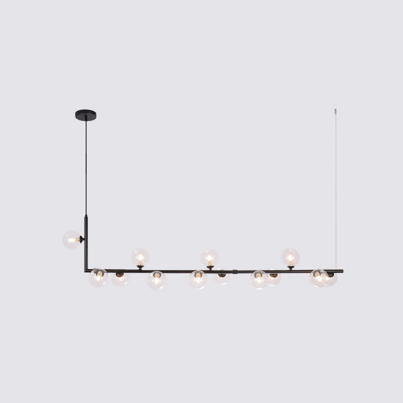 Ball Hanging Island Light Postmodern Glass Suspension Pendant Light for Dining Room
