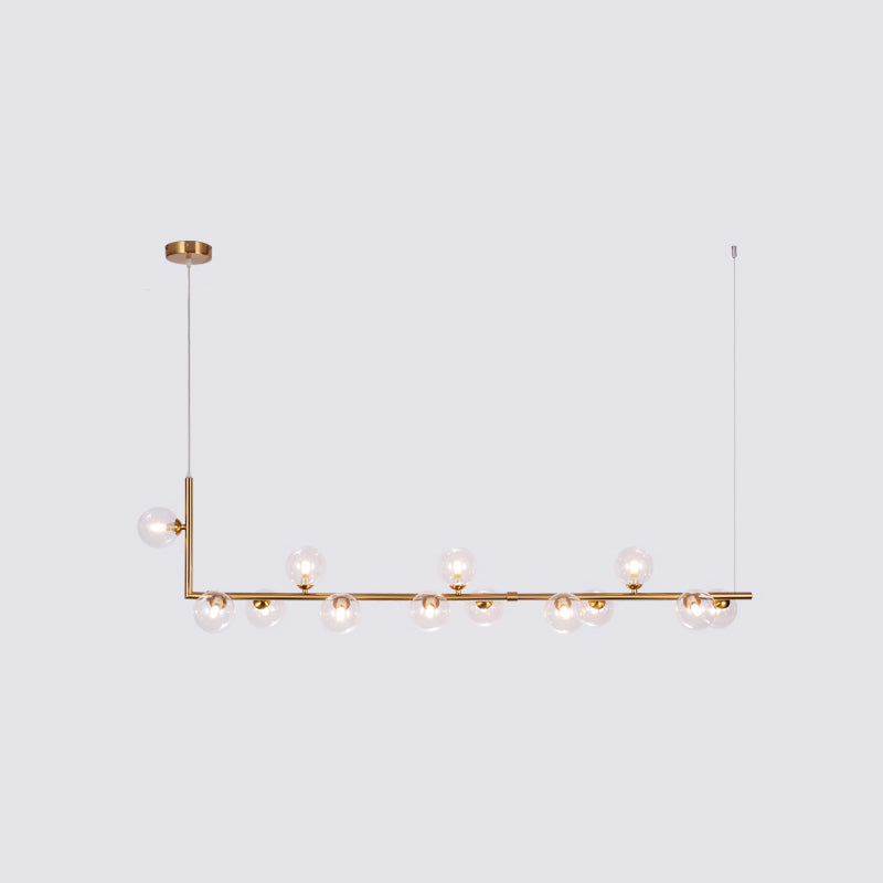 Ball Hanging Island Light Postmodern Glass Suspension Candant Light per sala da pranzo