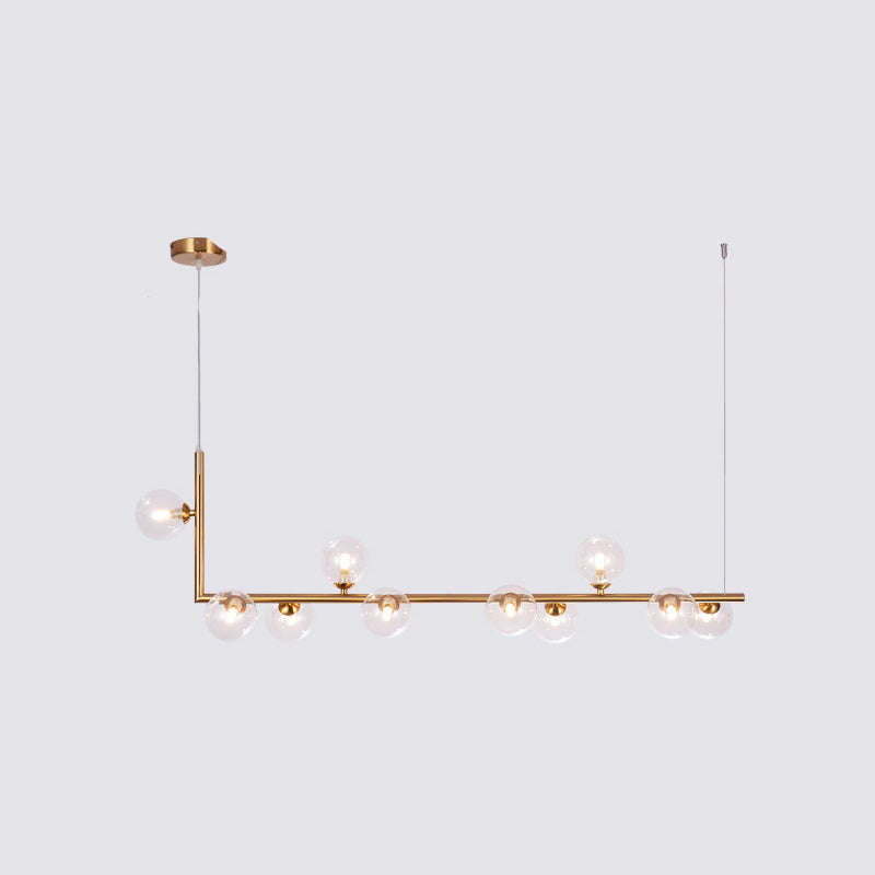 Ball Hanging Island Light Postmodern Glass Suspension Candant Light per sala da pranzo