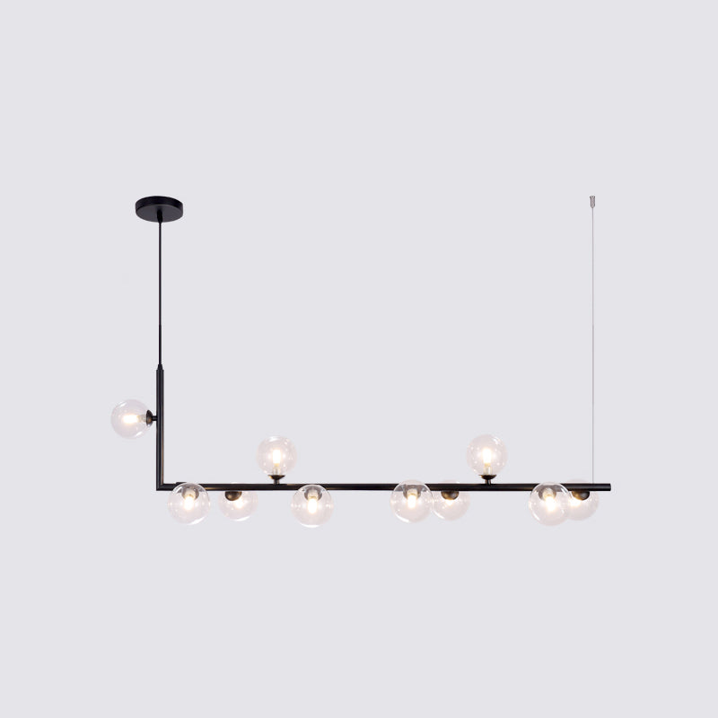 Ball Hanging Island Light Postmodern Glass Suspension Candant Light per sala da pranzo