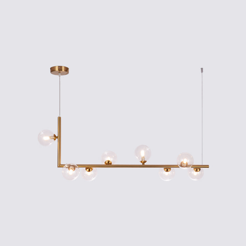 Ball Hanging Island Light Postmodern Glass Suspension Pendant Light for Dining Room