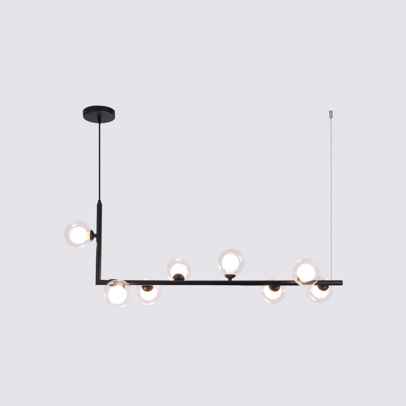 Ball Hanging Island Light Postmodern Glass Suspension Pendant Light for Dining Room