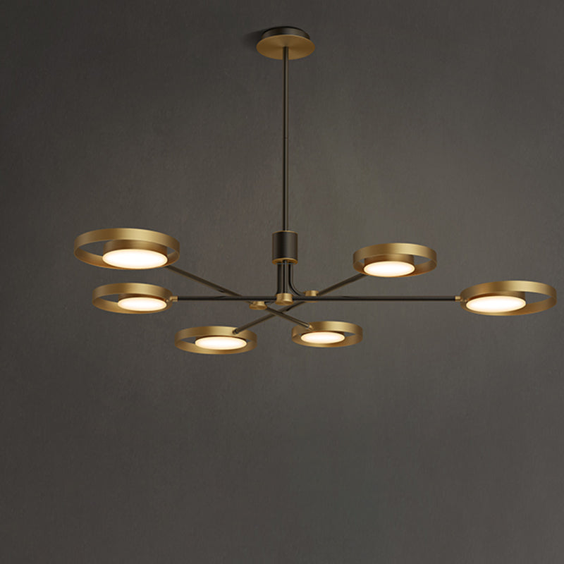 Molekulare Hanglampe postmoderner LED -Metallleuchterlicht mit Acryldiffusor