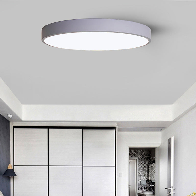 Ultradunne ronde inbouwlamp Macaron metalen kinderkamer LED-plafondmontagelamp