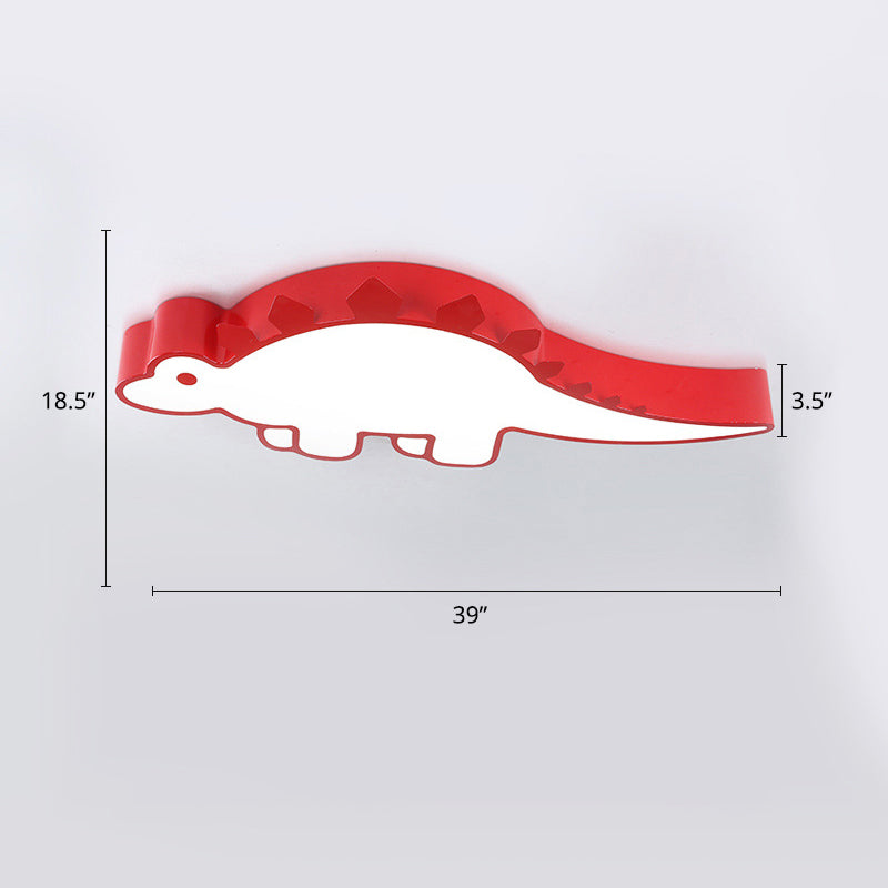 Cartoon Dinosaurier Flushmount Deckenlampe Metall Kinderzimmer LED Unterputz-Leuchte