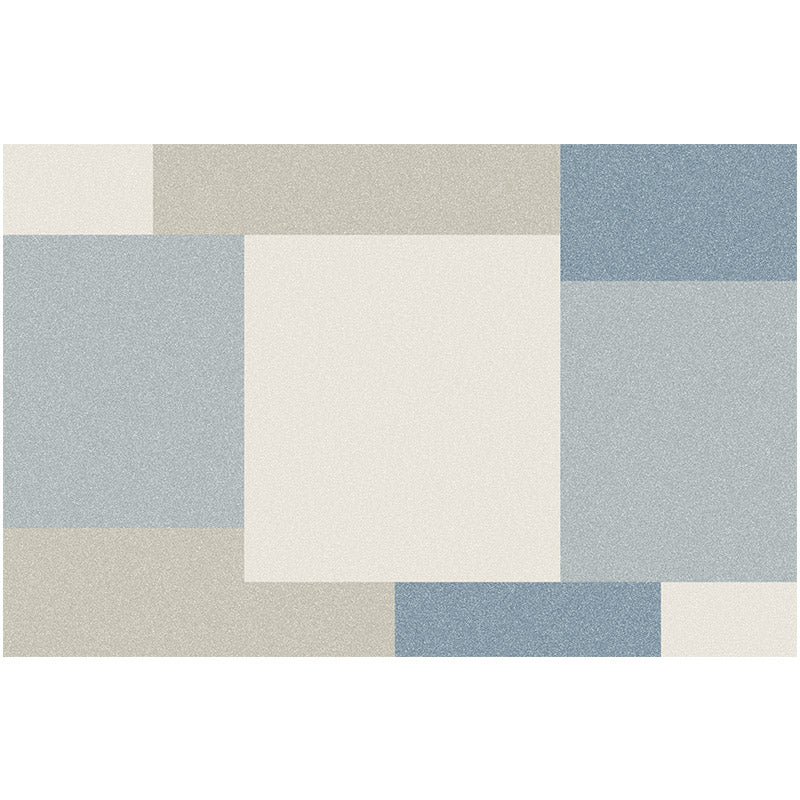 Modern Geometric Print Rug Multicolored Polyster Area Carpet Non-Slip Machine Washable Area Rug for Bedroom