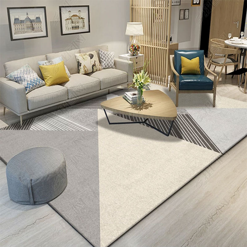 Hedendaags Geo-patroon Tapijt Multi-kleuren Polypropyleen Binnen Tapijt Anti-slip Anti-slip Ruggen Easy Care Area Tapijt voor Parlor