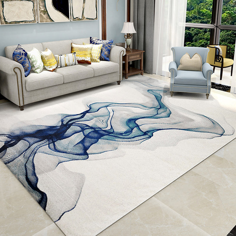 Scandianvian Living Room Rug Multi Color Geo Printed Area Carpet Synthetics Non-Slip Backing Stain-Resistant Rug