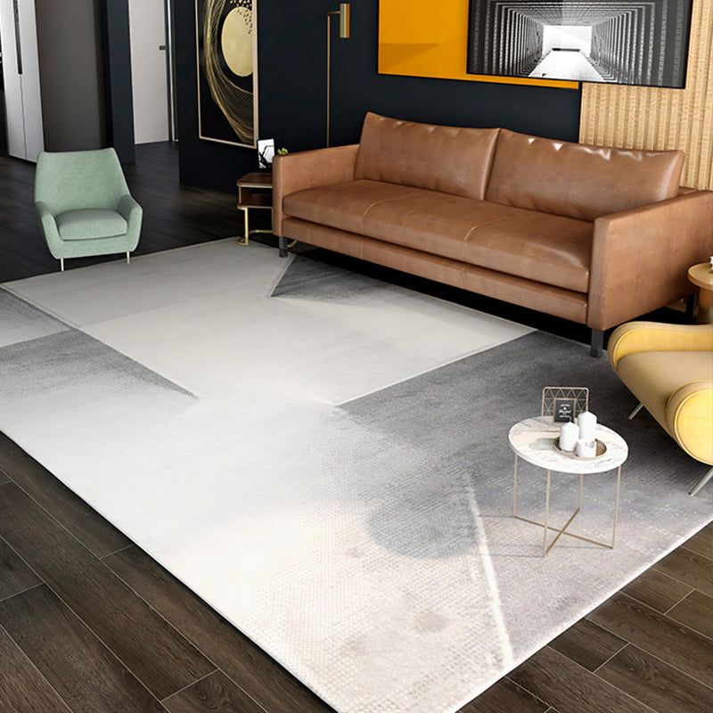 Scandianvian Living Room Rug Multi Color Geo Printed Area Carpet Synthetics Non-Slip Backing Stain-Resistant Rug