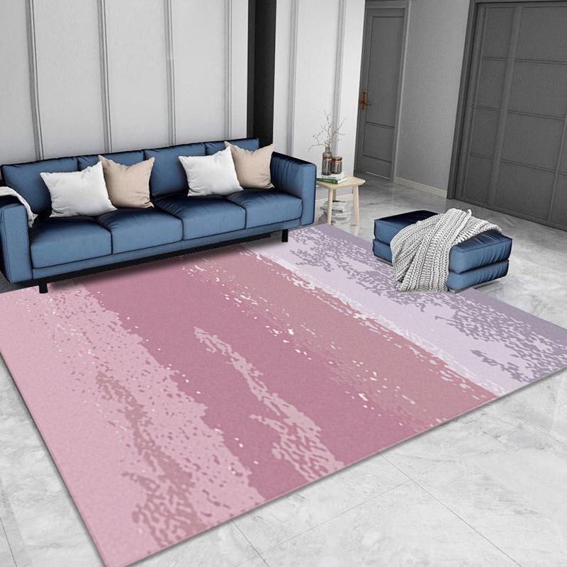 Casual Abstract Printed Rug Multi Color Polyster Area Carpet Non-Slip Backing Pet Friendly Indoor Rug for Living Room