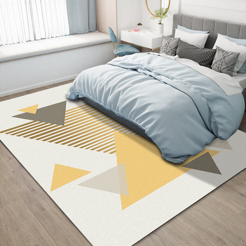 Relaxing Geo Printed Rug Multi Color Polypropylene Area Carpet Non-Slip Backing Stain-Resistant Indoor Rug for Bedroom