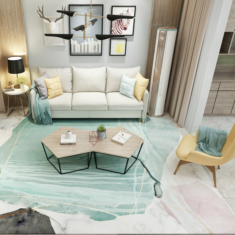 Multi-gekleurde kleurblokkleed Polyster Nieuwheid binnen Tapijt Anti-slip Backing Easy Care Area Tapijt voor woonkamer