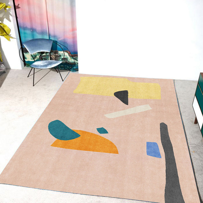 Nieuwheid woonkamer vloerkam multi-gekleurde kleurblokken tapijt polyster anti-slip achtergrondstain-resistente binnenkapper