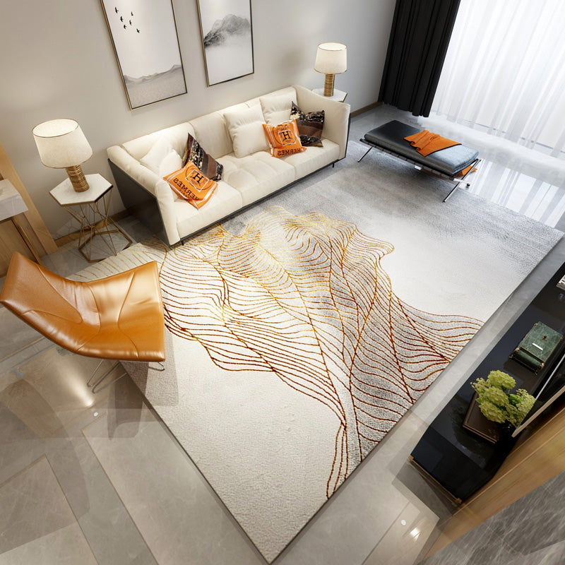 Multi gekleurde eenvoudige vloerkleed polyster abstract patroon binnen tapijt niet-slip achtersteuning vlekbestendig tapijt voor salon