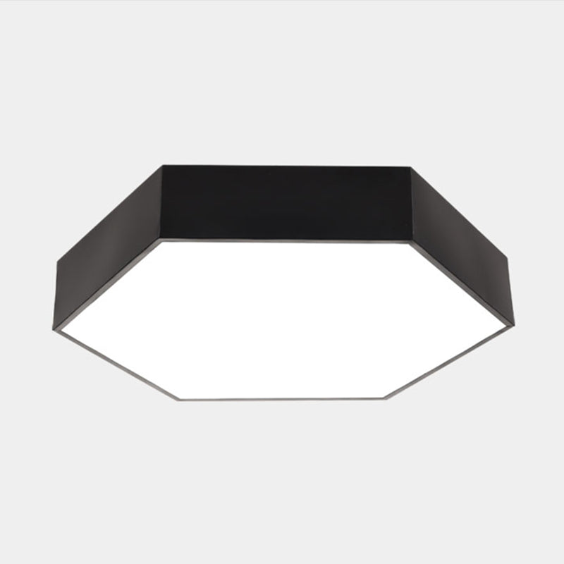 Geometric Shape Ceiling Mounted Fixture Minimalist Metal LED Flush Mount Light for Office
