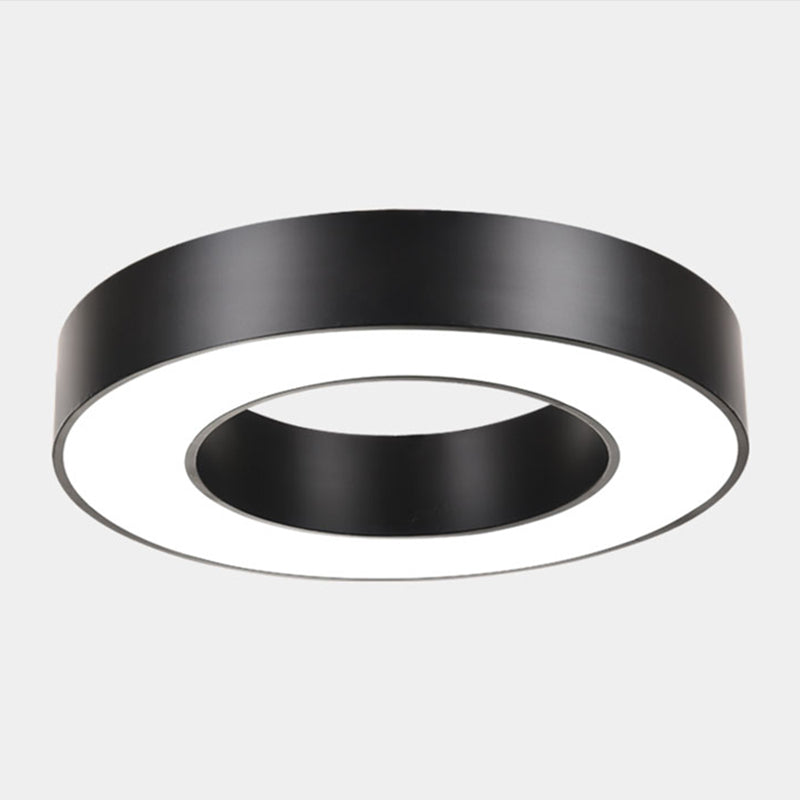 Geometric Shape Ceiling Mounted Fixture Minimalist Metal LED Flush Mount Light for Office