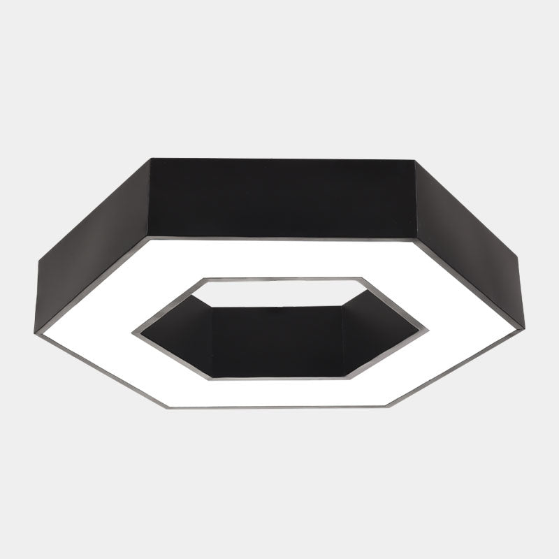 Geometric Shape Ceiling Mounted Fixture Minimalist Metal LED Flush Mount Light for Office