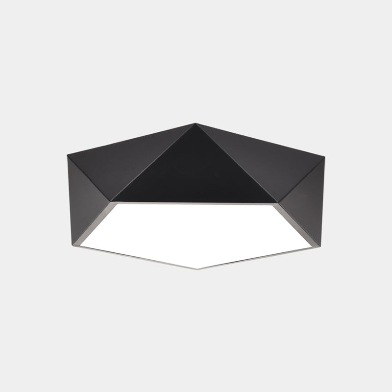 Geometric Shape Ceiling Mounted Fixture Minimalist Metal LED Flush Mount Light for Office