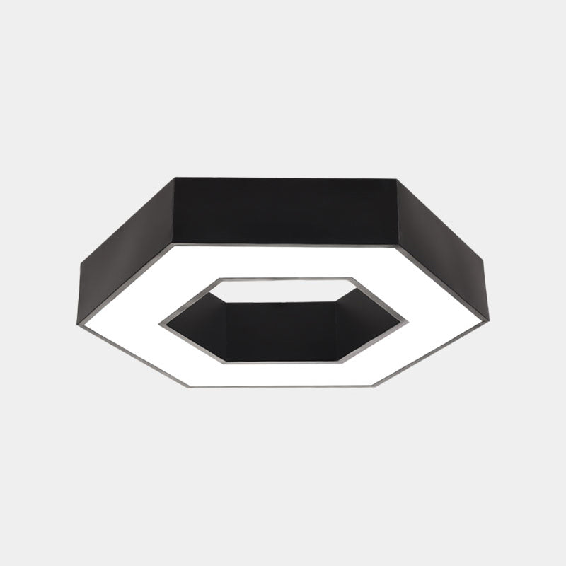 Geometric Shape Ceiling Mounted Fixture Minimalist Metal LED Flush Mount Light for Office