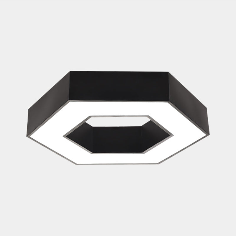 Geometric Shape Ceiling Mounted Fixture Minimalist Metal LED Flush Mount Light for Office