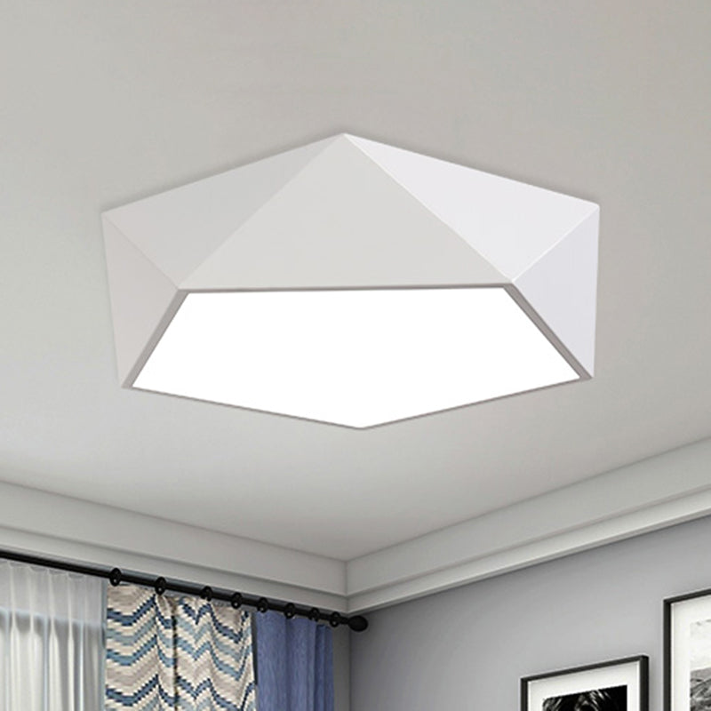 Pentagonal encastré lumière LED moderne en métal chambre encastré plafonnier luminaire