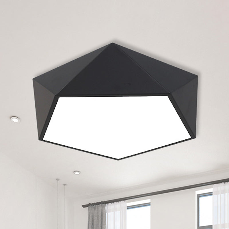 Pentagonal encastré lumière LED moderne en métal chambre encastré plafonnier luminaire