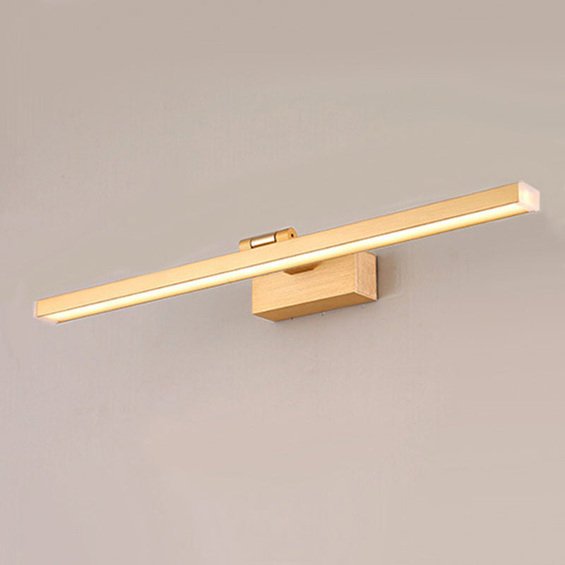 Luz de espejo de tocador lineal de metal Simplicidad LED Rotable Pared Lucina para baño para baño