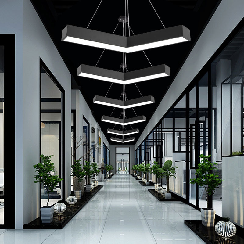 Plafond en forme de V Métal Light Light Light Simplicité LED LED FLUMER POUR RAPHER