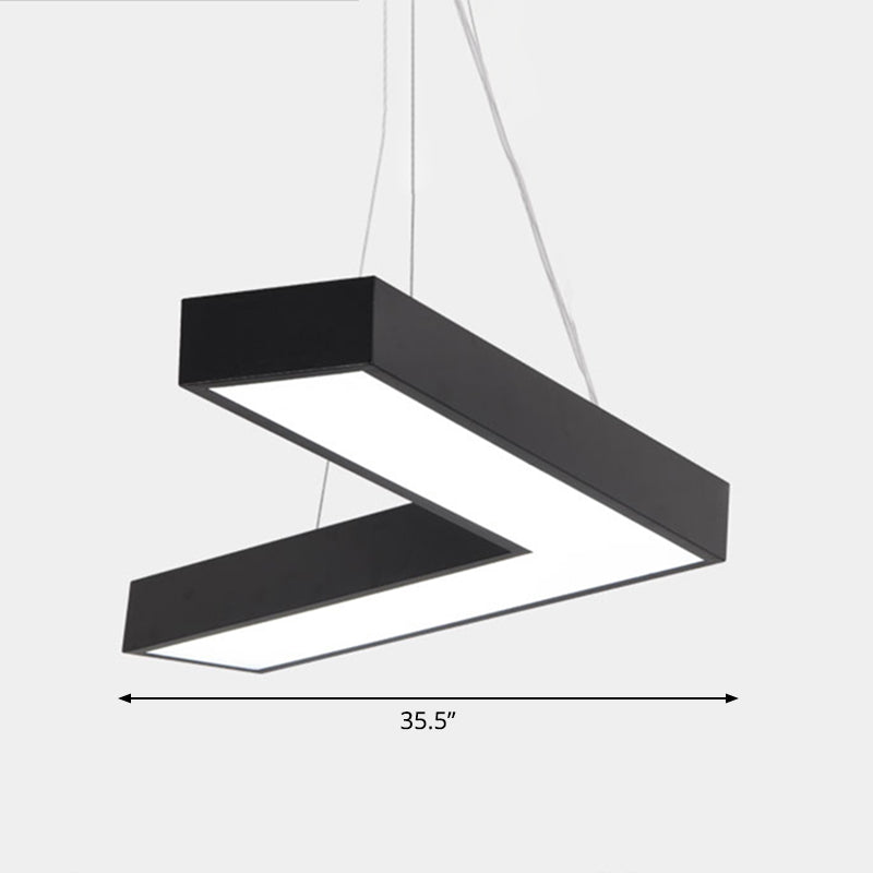 Plafond en forme de V Métal Light Light Light Simplicité LED LED FLUMER POUR RAPHER