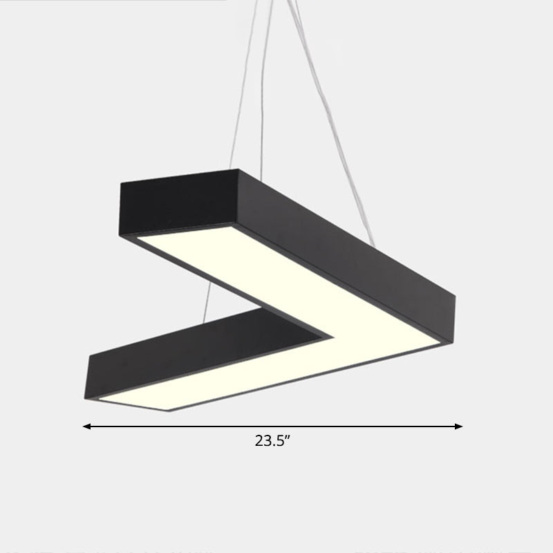Plafond en forme de V Métal Light Light Light Simplicité LED LED FLUMER POUR RAPHER