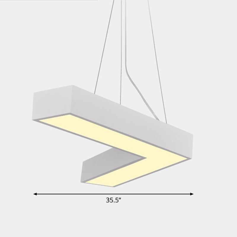 Plafond en forme de V Métal Light Light Light Simplicité LED LED FLUMER POUR RAPHER
