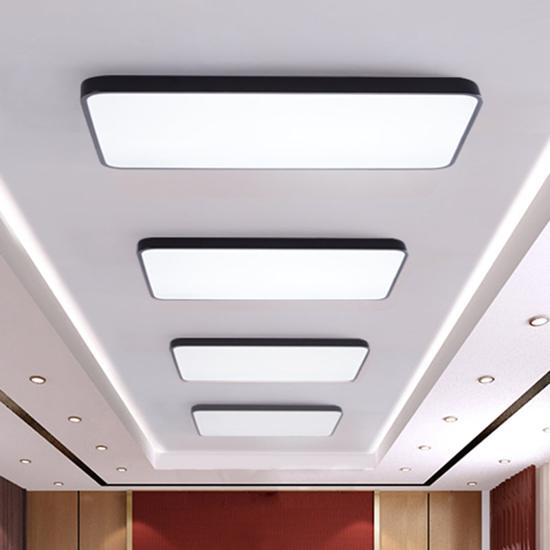 Simplicity Ultrathin Flush Ceiling Light Fixture Acrylic LED Conference Room Flushmount Lighting