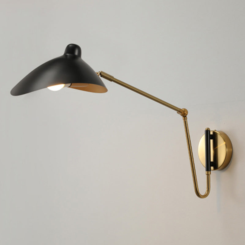 Postmoderne eendbill leeslicht metalen een enkele slaapkamer SCONCE -verlichting met verstelbare gewricht