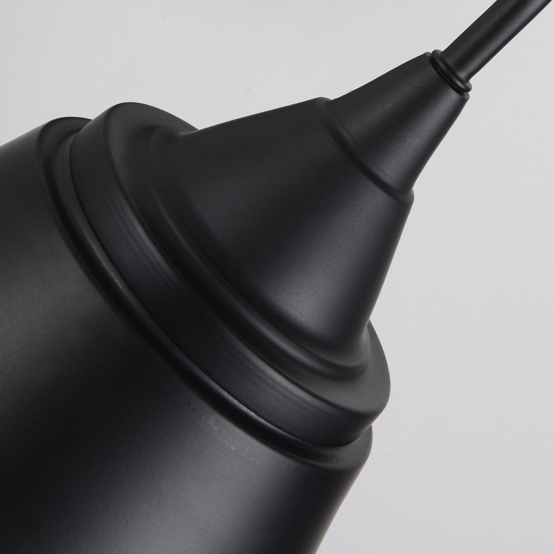 Matte Black Flared Wall Lamp Retro Metal 1 Bulb Balcony Wall Mounted Light with Gooseneck Arm