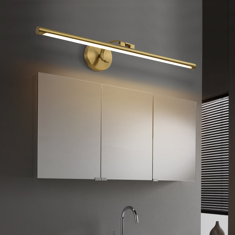 Stabförmige Metall Wandleuchte Badezimmer LED -Wandmontage Waschtisch Licht in Messing