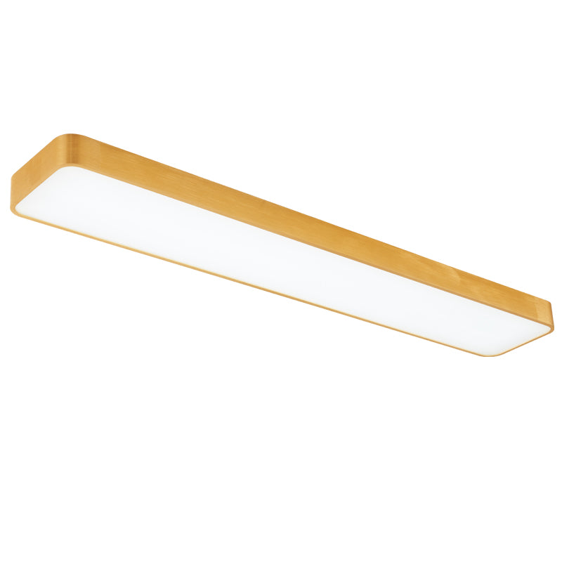 Goudkleurige rechthoekige plafondlamp Eenvoudige stijl metalen LED-inbouwlamp voor kantoor