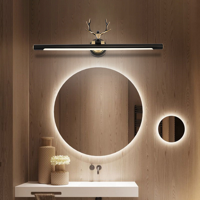 Antler Bathroom Vanity Lighting Rustic Metal LED Tube Wall Sconce Light with Adjustable Joint