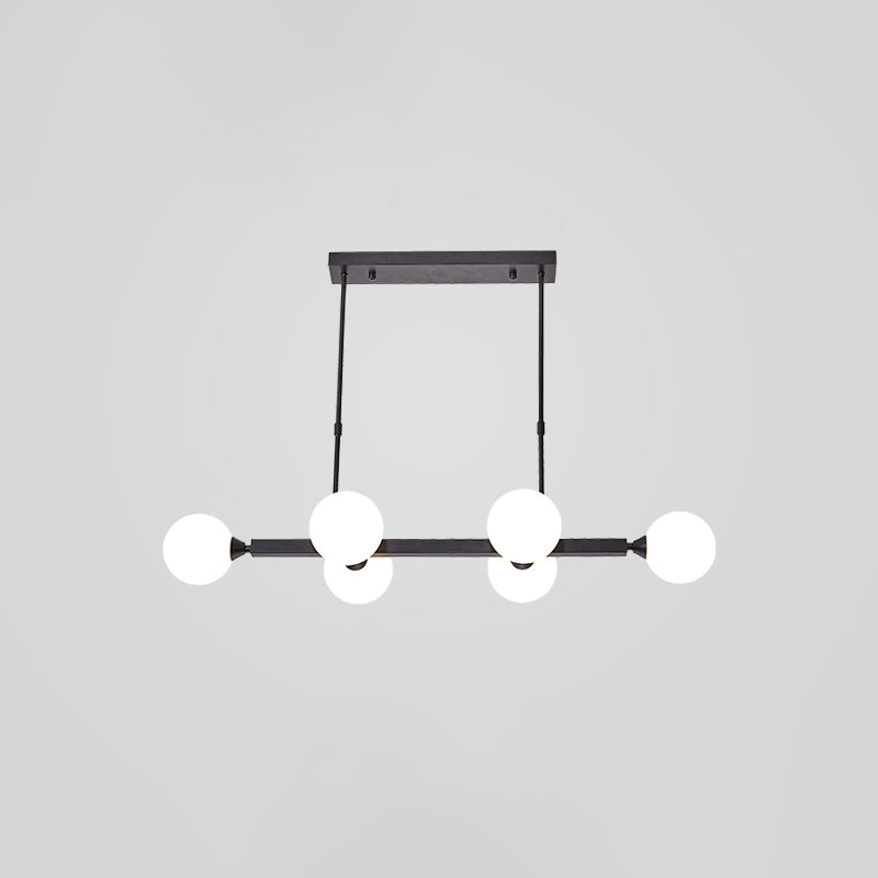 Opaline Glass Molecular Island Lighting Postmodern Style Suspension Light for Dining Room
