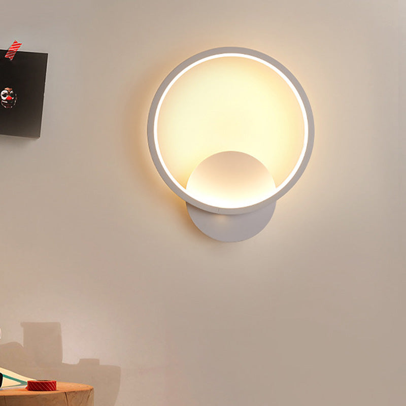 Halo woonkamer muur sconce verlichting acryl minimalistisch led muur licht in wit