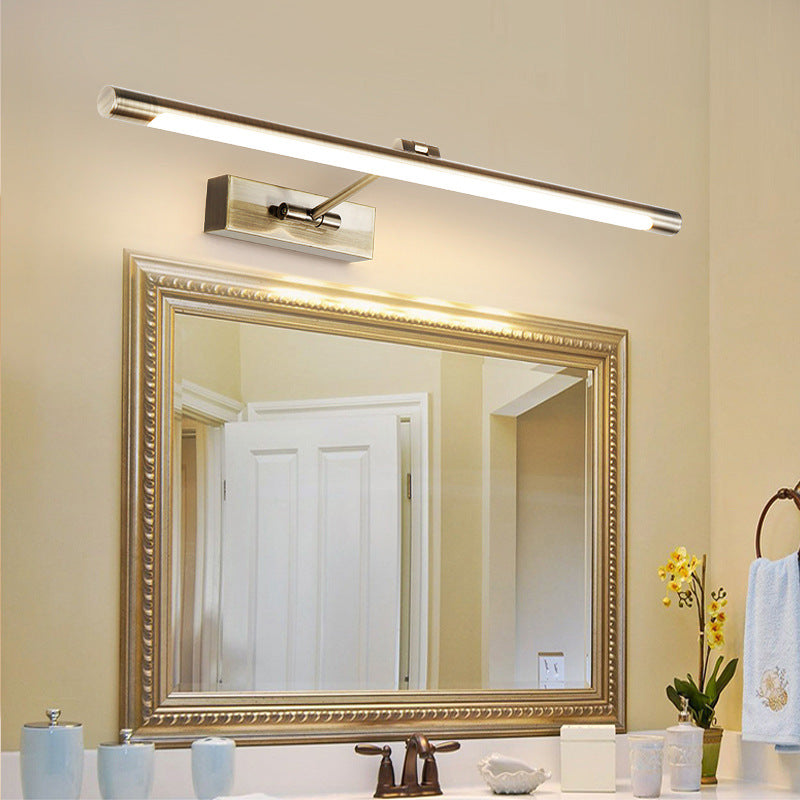 Tube LED Picture Light Minimalist Metal Bathroom Vanity Sconce Light with Swing Arm