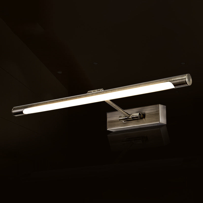 Tube LED Picture Light Minimalist Metal Bathroom Vanity Sconce Light with Swing Arm