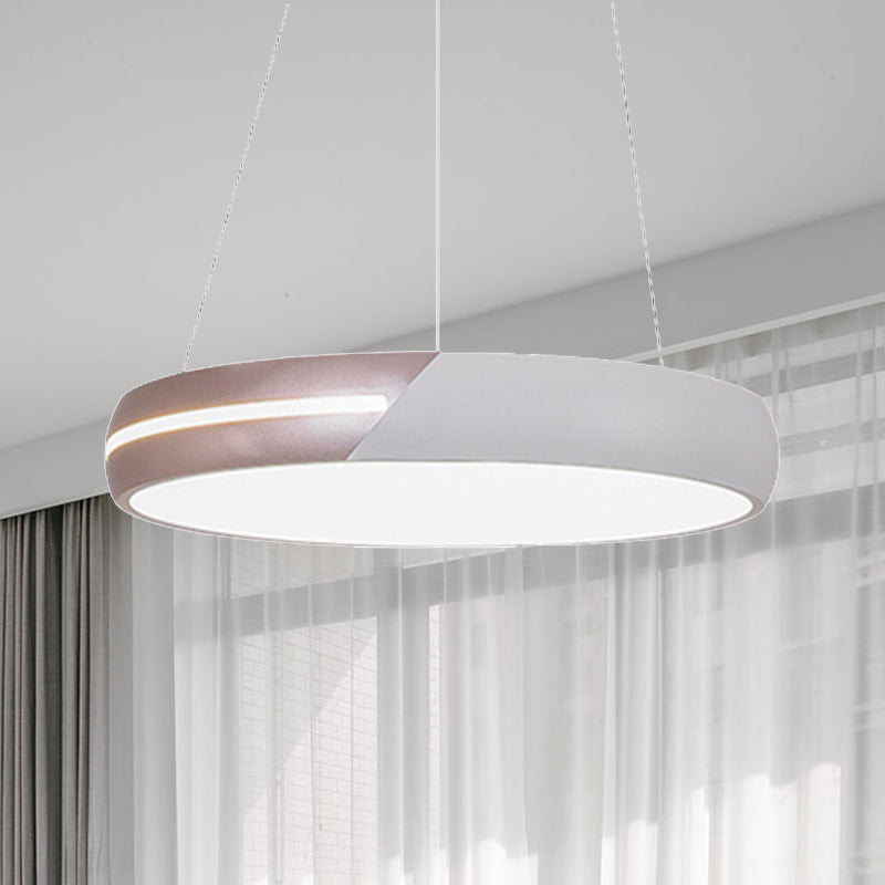 Rose Gold Ring Suspension Licht Modern Led Metal Hanging Light Farmture voor eetkamer, 18 "/19" /21,5 "/30" breed